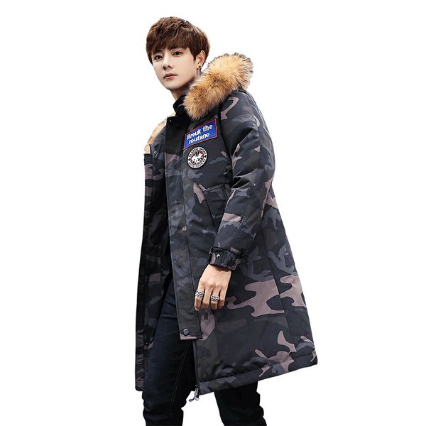 nice trendy keep warm hi-quality fur collar comfortable couple longer down jacket thicken windproof waterproof, Black
nice trendy keep warm hi-quality fur collar comfortable couple longer down jacket thicken windproof waterproof, Black
