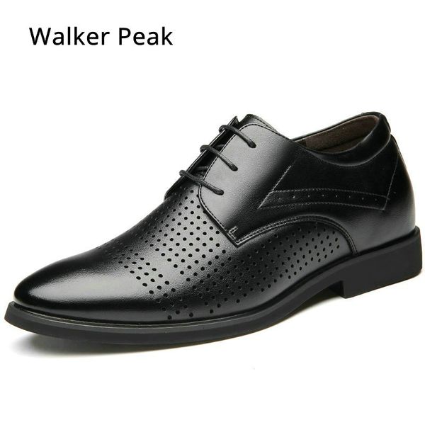 6 cm height increasing genuine leather men dress shoes summer oxford shoes for men lace-up business brand wedding, Black
6 cm height increasing genuine leather men dress shoes summer oxford shoes for men lace-up business brand wedding, Black