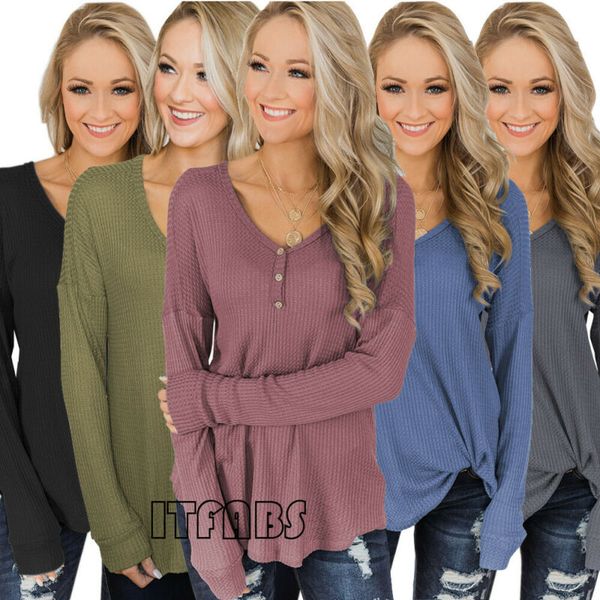 women casual knitted long sleeve button v neck solid sweater pullover jumper t-shirt blouse plus size four color, White
women casual knitted long sleeve button v neck solid sweater pullover jumper t-shirt blouse plus size four color, White