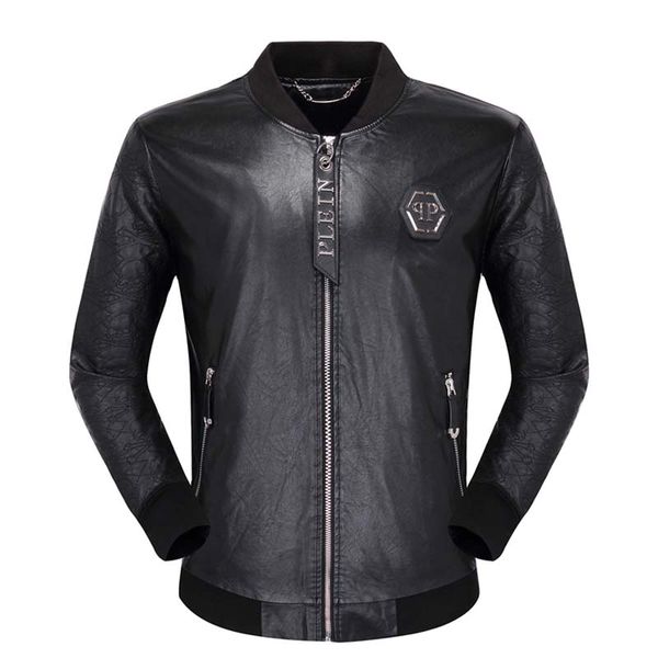 2019 men locomotive coat leisure leather jackets zipper casual winter fashion jacket animal embroidery outerwear men's clothing, Black
2019 men locomotive coat leisure leather jackets zipper casual winter fashion jacket animal embroidery outerwear men's clothing, Black