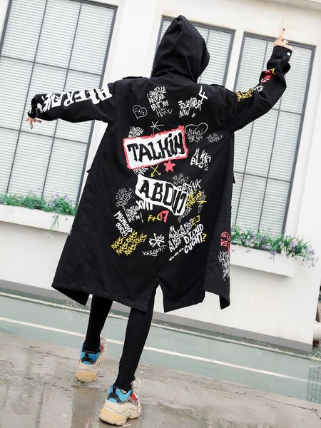 women's trench coats hebaoli fashion european and american style long tooling printed hooded casual windbreaker coat western women, Tan;black
women's trench coats hebaoli fashion european and american style long tooling printed hooded casual windbreaker coat western women, Tan;black
