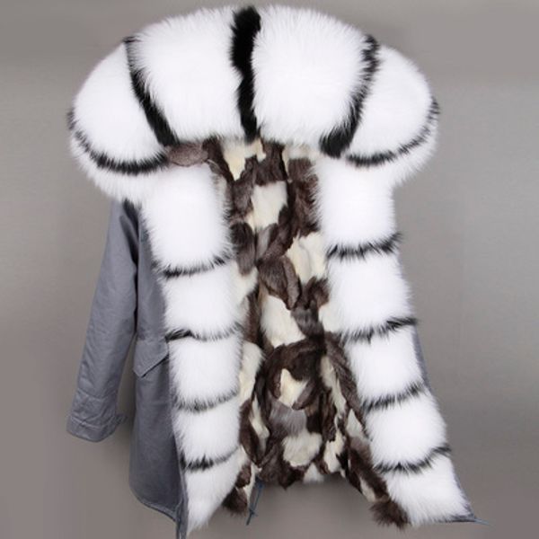 2020 ladies warm coats maomaokong brand black and white fox fur threshold trim black white fox fur lining grey long parkas
2020 ladies warm coats maomaokong brand black and white fox fur threshold trim black white fox fur lining grey long parkas