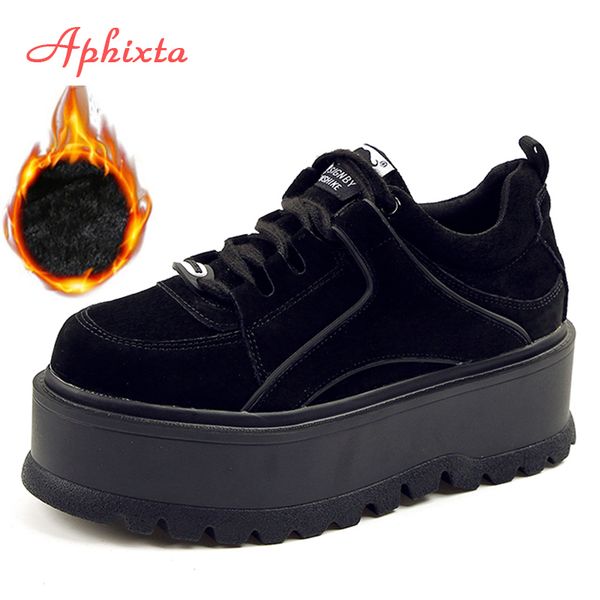 aphixta platform lace-up ankle winter shoes women boots height increasing ladies shoes cow suede fashion thick boot mx190805, Black
aphixta platform lace-up ankle winter shoes women boots height increasing ladies shoes cow suede fashion thick boot mx190805, Black