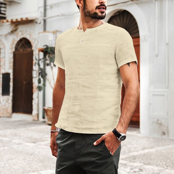 men's shirt summer baggy cotton linen men shirts solid color button short sleeve male shirts blouses camisa masculina, White;black
men's shirt summer baggy cotton linen men shirts solid color button short sleeve male shirts blouses camisa masculina, White;black