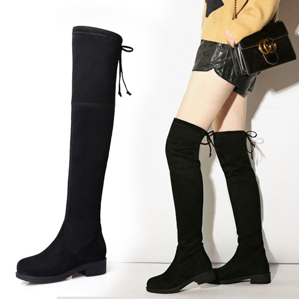 boots women's over the knee boots 2019 new autumn thick with low heel bottom suede long single plus velvet skinny hi, Black
boots women's over the knee boots 2019 new autumn thick with low heel bottom suede long single plus velvet skinny hi, Black