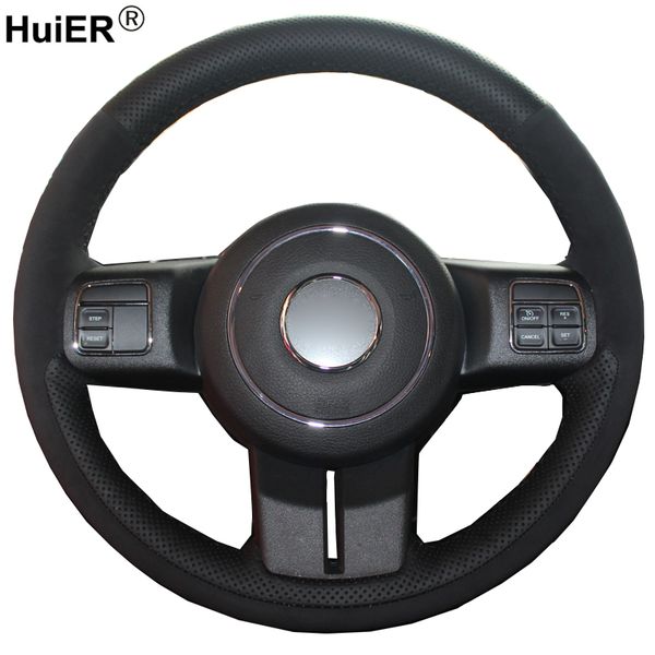 

diy car steering wheel cover volant suede for grand cherokee 2011 2012 2013 compass patriot wrangler 2011-2015 2016 2017