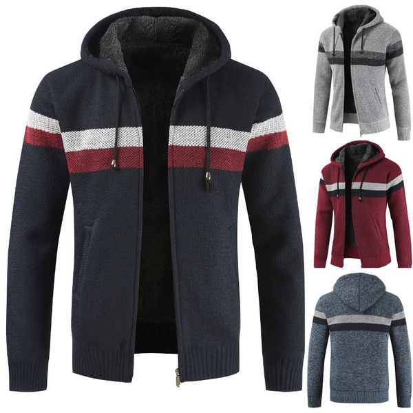 harajuku sweater coat men 2020 winter thicken warm hooded cardigan jumpers men striped wool liner zipper fleece coats, White;black
harajuku sweater coat men 2020 winter thicken warm hooded cardigan jumpers men striped wool liner zipper fleece coats, White;black