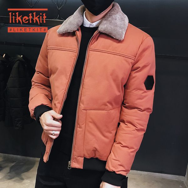 likrtkit men's winter parkas 2019 male smart casual solid thick jackets mens short slim lapel fur collor korean warm coats, Black
likrtkit men's winter parkas 2019 male smart casual solid thick jackets mens short slim lapel fur collor korean warm coats, Black