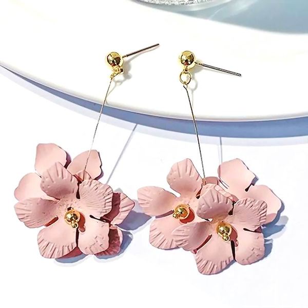 fashion flower long drop earrings for women 2019 simple multi layers petal hanging pendientes jewelry pink orange, Silver
fashion flower long drop earrings for women 2019 simple multi layers petal hanging pendientes jewelry pink orange, Silver