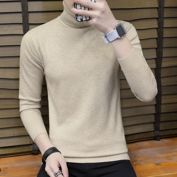 spring and autumn men's sweater turtleneck solid color casual sweater men's slim fit brand knitted pullovers, White;black
spring and autumn men's sweater turtleneck solid color casual sweater men's slim fit brand knitted pullovers, White;black