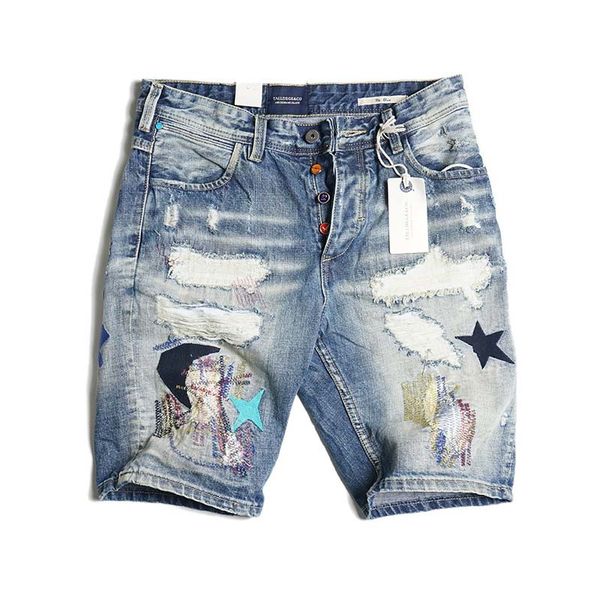 kiovno men ripped distressed denim shorts vintage embroidered short jeans for male washed, Blue
kiovno men ripped distressed denim shorts vintage embroidered short jeans for male washed, Blue