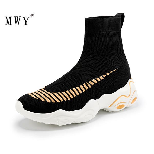 mwy fashion sock sneakers women breathable elasticity flying woven couple casual shoes soft sole zapato mujer wedge platform y200424, Black
mwy fashion sock sneakers women breathable elasticity flying woven couple casual shoes soft sole zapato mujer wedge platform y200424, Black