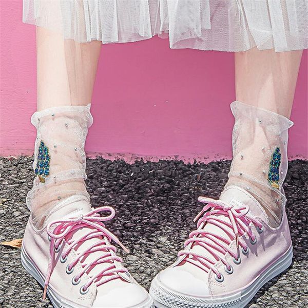 women summer mesh socks ladies transparent sheer socks girls casual ankle socks chaussettes femme jewelry sox, Pink;yellow
women summer mesh socks ladies transparent sheer socks girls casual ankle socks chaussettes femme jewelry sox, Pink;yellow