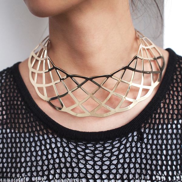 manilai new trend hollow out metal torques choker necklace women punk statement collar collares jewelry accessories, Silver
manilai new trend hollow out metal torques choker necklace women punk statement collar collares jewelry accessories, Silver
