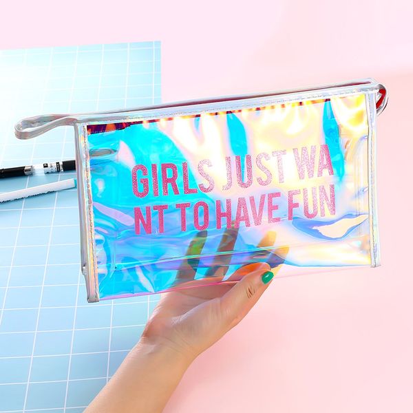 pvc cosmetic bags women transparent bags girls clear zipper makeup bag laser organizer bath wash make up tote handbags case
pvc cosmetic bags women transparent bags girls clear zipper makeup bag laser organizer bath wash make up tote handbags case
