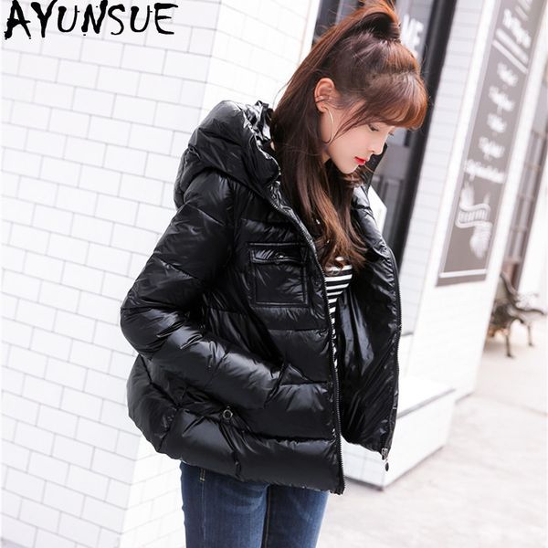 ayunsue winter coat women thick 90% white duck down jacket woman hooded korean short puffer female jacket 2019 jd-1701 kj2668, Black
ayunsue winter coat women thick 90% white duck down jacket woman hooded korean short puffer female jacket 2019 jd-1701 kj2668, Black