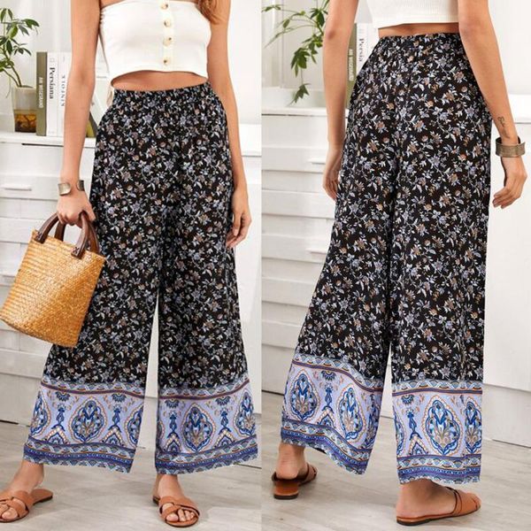 women's pants & capris loose floral print 2021 casual wide leg long sweatpants women summer trousers plus size s-4xl#j30, Black;white 
women's pants & capris loose floral print 2021 casual wide leg long sweatpants women summer trousers plus size s-4xl#j30, Black;white