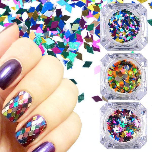 rhombus/butterfly / hexagon fashion designs nail art glitter paillette dazzling mixed colorful diy diamond sticker tips decor, Silver;gold
rhombus/butterfly / hexagon fashion designs nail art glitter paillette dazzling mixed colorful diy diamond sticker tips decor, Silver;gold