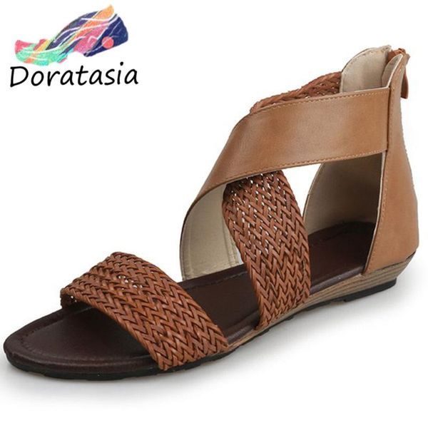 doratasia women open toe zipper flat shoes casual office beach handmade sandals women retro summer sandals, Black
doratasia women open toe zipper flat shoes casual office beach handmade sandals women retro summer sandals, Black