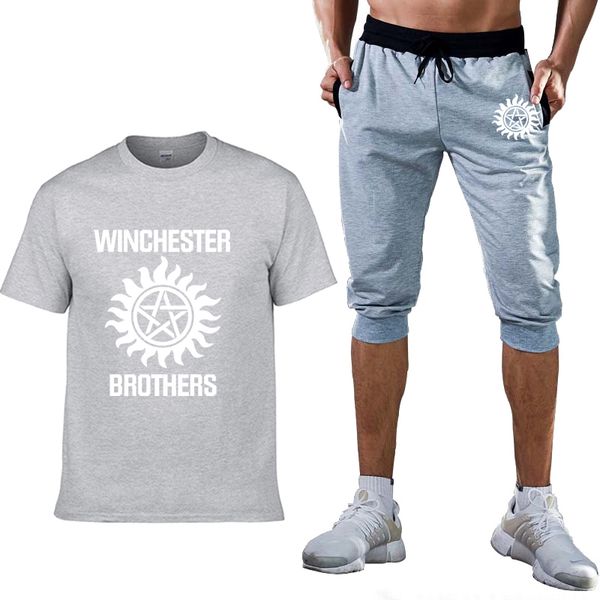 the new casual men t-shirt winchester brothers printing summer cotton short sleeve men's t-shirt+pants 2 piece suit, Gray
the new casual men t-shirt winchester brothers printing summer cotton short sleeve men's t-shirt+pants 2 piece suit, Gray