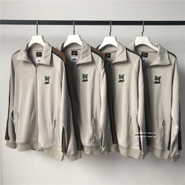 men's jackets ribbon striped apricot awge needles jacket men women butterfly embroidery coat japan streetwear, Black;brown
men's jackets ribbon striped apricot awge needles jacket men women butterfly embroidery coat japan streetwear, Black;brown