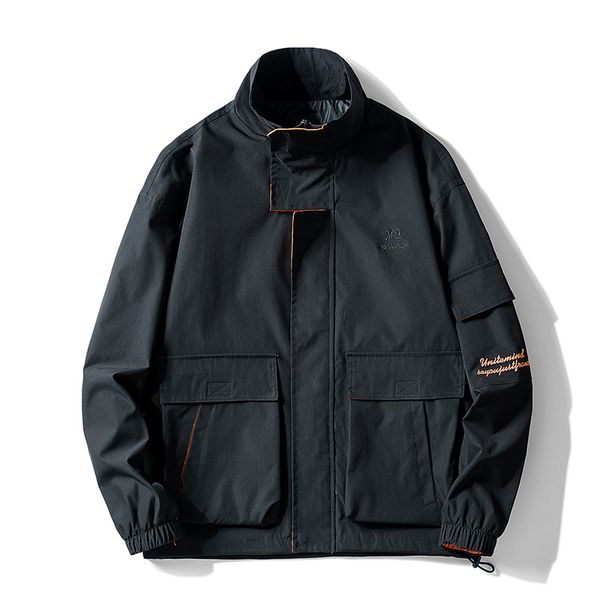 spring and autumn new fashion letter embroidery casual tooling jacket,ya013, Black;brown
spring and autumn new fashion letter embroidery casual tooling jacket,ya013, Black;brown