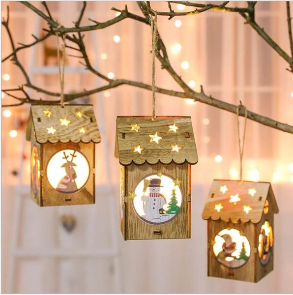newsale small led light wooden house christmas tree pendants new year decorations for home table ornaments xmas tree hanging decor toy
newsale small led light wooden house christmas tree pendants new year decorations for home table ornaments xmas tree hanging decor toy
