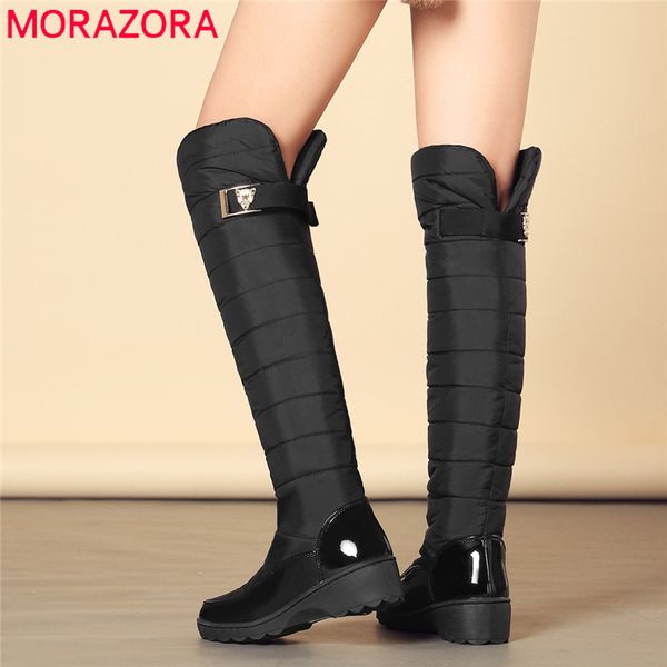 morazora russia snow boots buckle knee high boots thick fur plush platform down wedges women winter size 35-44 botas, Black
morazora russia snow boots buckle knee high boots thick fur plush platform down wedges women winter size 35-44 botas, Black