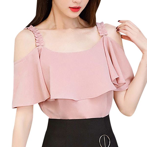 summer blouse women korean fashion o-neck short sleeve shirt casual chiffon womens and blouse blusas mujer de moda 2019, White
summer blouse women korean fashion o-neck short sleeve shirt casual chiffon womens and blouse blusas mujer de moda 2019, White