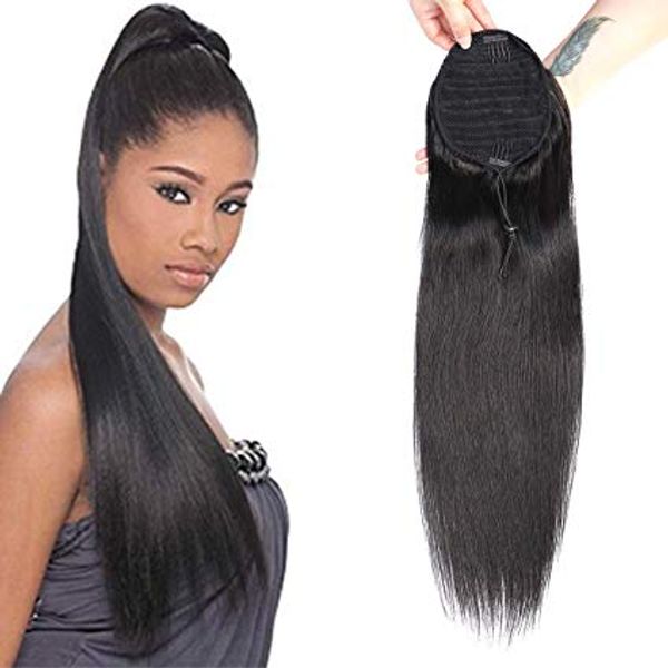 straight pony tail wrap drawstring brazilian virgin human hair extensions natrual black clip in silky remy hair pieces for women 110g
straight pony tail wrap drawstring brazilian virgin human hair extensions natrual black clip in silky remy hair pieces for women 110g