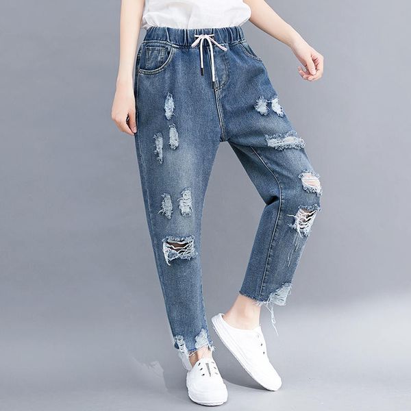 summer hole boyfriend ripped jeans women lace up loose plus size women jeans vaqueros mujer denim loose casual pants c5440, Blue
summer hole boyfriend ripped jeans women lace up loose plus size women jeans vaqueros mujer denim loose casual pants c5440, Blue