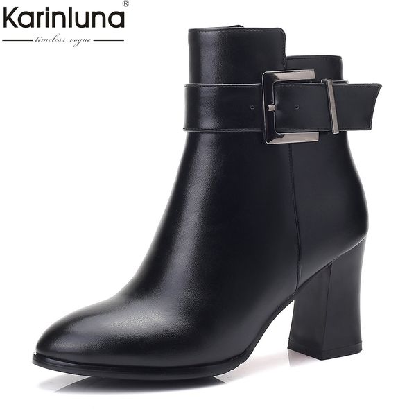women's 2019 big size 43 fashion office lady shoes woman boots female chunky high heels elegant ankle boots women shoes, Black
women's 2019 big size 43 fashion office lady shoes woman boots female chunky high heels elegant ankle boots women shoes, Black