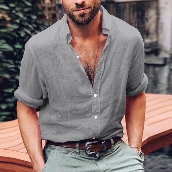 Men'S Linen White Solid Color Slim Fit Summer V-Neck Tops&Tee Fashion Casual Long-Sleeved ShirtsPlus Size 3XL
Men'S Linen White Solid Color Slim Fit Summer V-Neck Tops&Tee Fashion Casual Long-Sleeved ShirtsPlus Size 3XL
