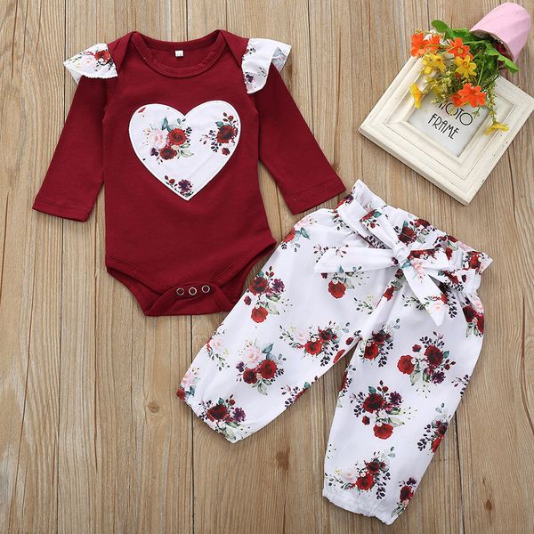 2pcs infant newborn baby girls cute valentines newborn clothing floral long sleeve romper floral pants clothes set #g2, White
2pcs infant newborn baby girls cute valentines newborn clothing floral long sleeve romper floral pants clothes set #g2, White