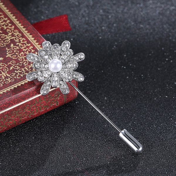 fashion crystal flower pearl brooches silver suit collar lapel pin cardigan sweater shawl long needle for men women accessories, Gray
fashion crystal flower pearl brooches silver suit collar lapel pin cardigan sweater shawl long needle for men women accessories, Gray