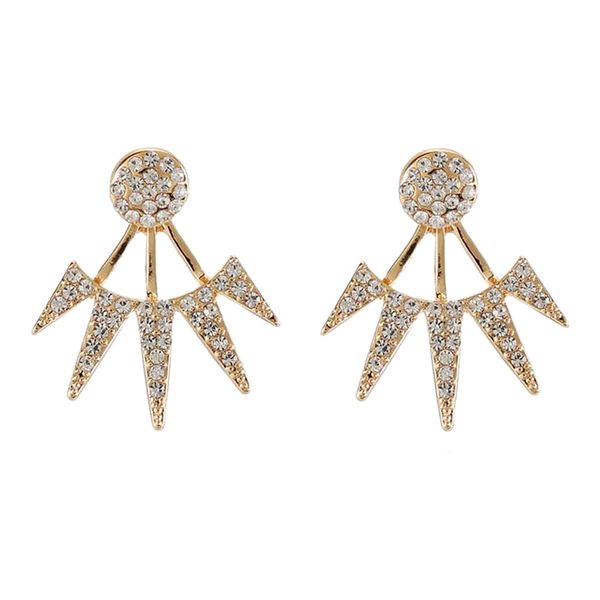 women minimalist jacket earrings gothic horns ear studs party bridal jewelry, Golden
women minimalist jacket earrings gothic horns ear studs party bridal jewelry, Golden
