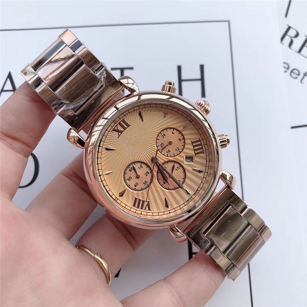 new designer watches brand mens watches small needle work quartz wristwatch luxury fashion mens steel belt watch, Slivery;brown
new designer watches brand mens watches small needle work quartz wristwatch luxury fashion mens steel belt watch, Slivery;brown
