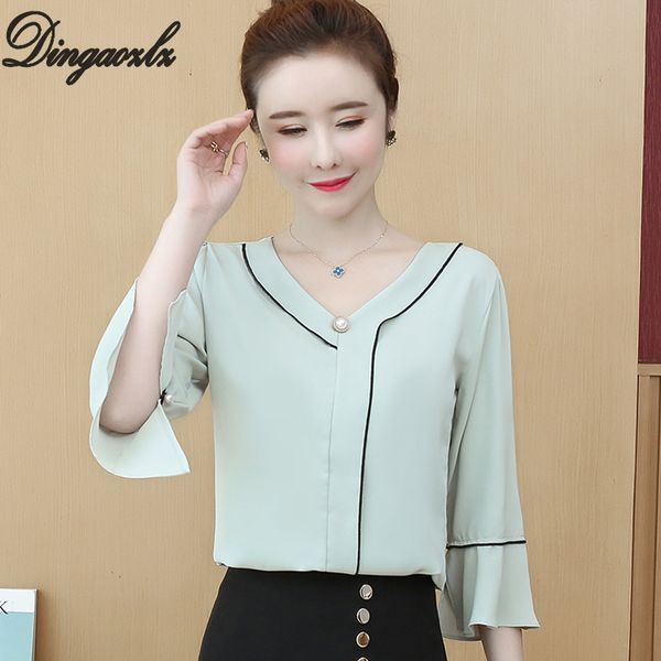 dingaozlz spring summer women new fashion flare sleeve chiffon blouse v-neck korean casual white shirt blusa
dingaozlz spring summer women new fashion flare sleeve chiffon blouse v-neck korean casual white shirt blusa