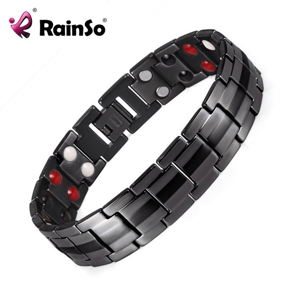 rainso men stainless steel double row fir,negative ion, germanium and magnetic elements black bangle bio bracelet osb-1537bk
rainso men stainless steel double row fir,negative ion, germanium and magnetic elements black bangle bio bracelet osb-1537bk