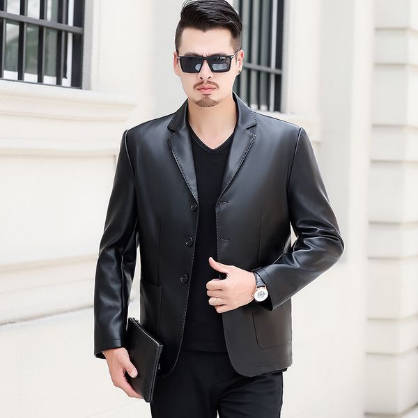2020 new men's suit pu leather jacket men business style men's jacket men artificial leather black pu
2020 new men's suit pu leather jacket men business style men's jacket men artificial leather black pu
