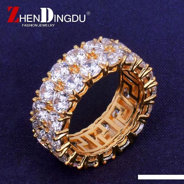 two row solitaire men's ring copper charm gold silver color cubic zircon iced out ring fashion hip hop jewelry
two row solitaire men's ring copper charm gold silver color cubic zircon iced out ring fashion hip hop jewelry