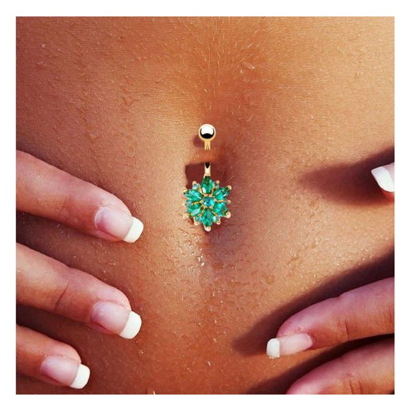 316l stainless steel green flower crystal navel bars gold belly button ring navel piercing jewelry 1.6*10*5*8mm, Slivery;golden
316l stainless steel green flower crystal navel bars gold belly button ring navel piercing jewelry 1.6*10*5*8mm, Slivery;golden