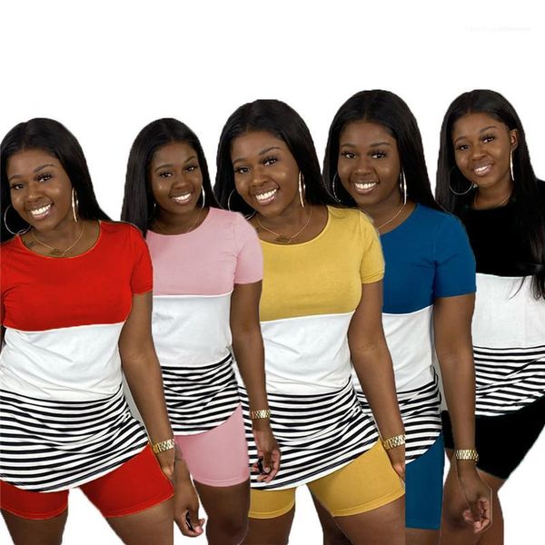 casual skinny shorts designer ladies suits summer plus size women tracksuits striped printed short sleeve 2pcs sports sets, Gray
casual skinny shorts designer ladies suits summer plus size women tracksuits striped printed short sleeve 2pcs sports sets, Gray