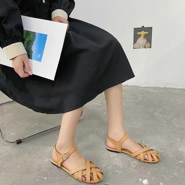wild comfortable flat net red 2020 summer new retro hollow roman fashion baotou woven sandals women, Black
wild comfortable flat net red 2020 summer new retro hollow roman fashion baotou woven sandals women, Black