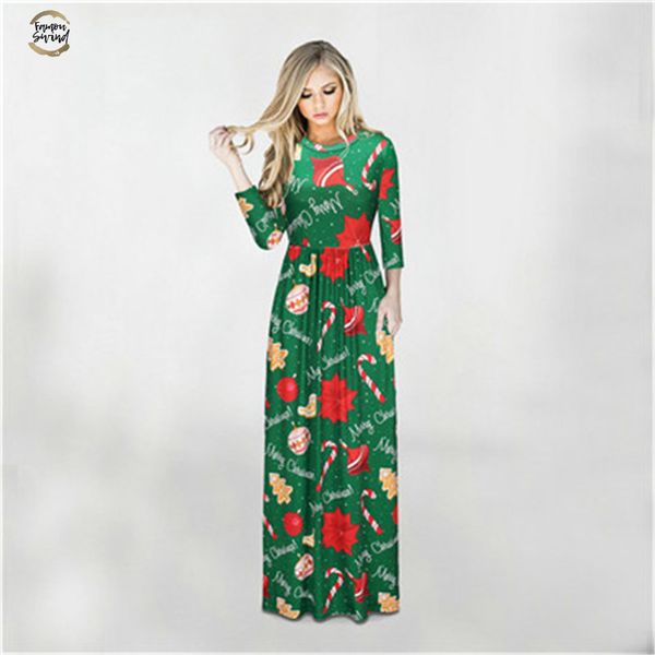 new women long dress christmas print seven sleeve o neck slim bandage elegant fashion casual ladies party dress vestidos, Black;gray
new women long dress christmas print seven sleeve o neck slim bandage elegant fashion casual ladies party dress vestidos, Black;gray