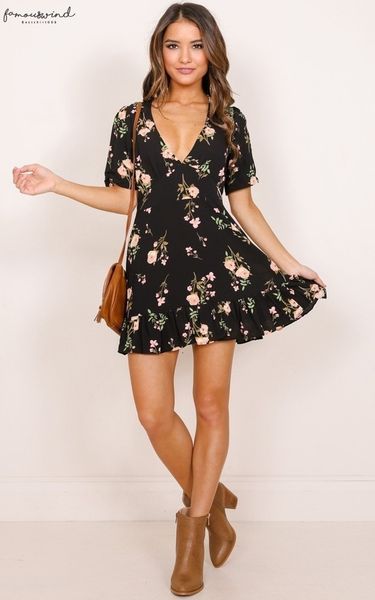 new fashion womens boho floral chiffon summer party evening beach v neck short mini dress drop shipping, Black;gray
new fashion womens boho floral chiffon summer party evening beach v neck short mini dress drop shipping, Black;gray