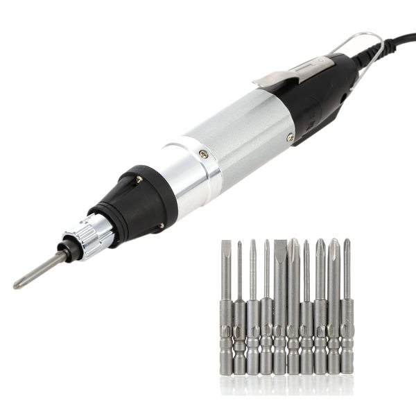 

professional ac110v-220v dc powered electric screwdriver with 10pcs bits stepless speed regulation repair tool