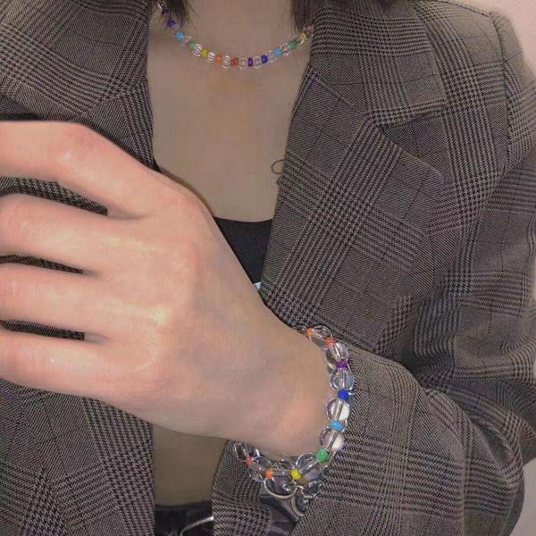 mengjiqiao korean fashion colorful acrylic round beads bracelet for women elastic rope charm bracelets bangles jewelry gifts, Black
mengjiqiao korean fashion colorful acrylic round beads bracelet for women elastic rope charm bracelets bangles jewelry gifts, Black