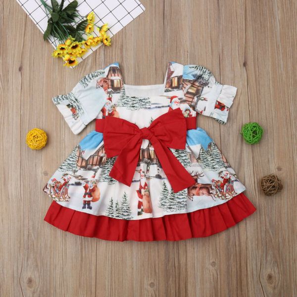 christmas toddler baby kids girl retro print flared party santa swing dress short puff sleeve square neck bow dresses, Red;yellow
christmas toddler baby kids girl retro print flared party santa swing dress short puff sleeve square neck bow dresses, Red;yellow