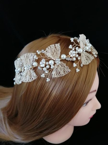 superior champagne bow bridal tiaras headbands hairwear chaplet hairdressing jewelry accessories,luxury korean pearl comb 
superior champagne bow bridal tiaras headbands hairwear chaplet hairdressing jewelry accessories,luxury korean pearl comb